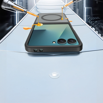 Galaxy Z Flip 8 Kılıf M-Safe Şarj Özellikli Kamera Korumalı Zore Lunex Kapak - 5