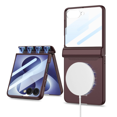 Galaxy Z Flip 8 Kılıf M-safe Şarj Özellikli Zore Kıpta KPT-04 Sert PC Kapak - 2