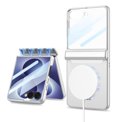 Galaxy Z Flip 8 Kılıf M-safe Şarj Özellikli Zore Kıpta KPT-04 Sert PC Kapak - 6