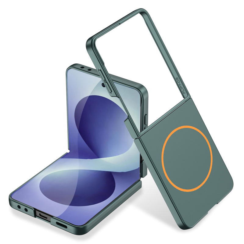 Galaxy Z Flip 8 Kılıf Wireless Şarj Özellikli Zore Kıpta M-safe Kapak - 3