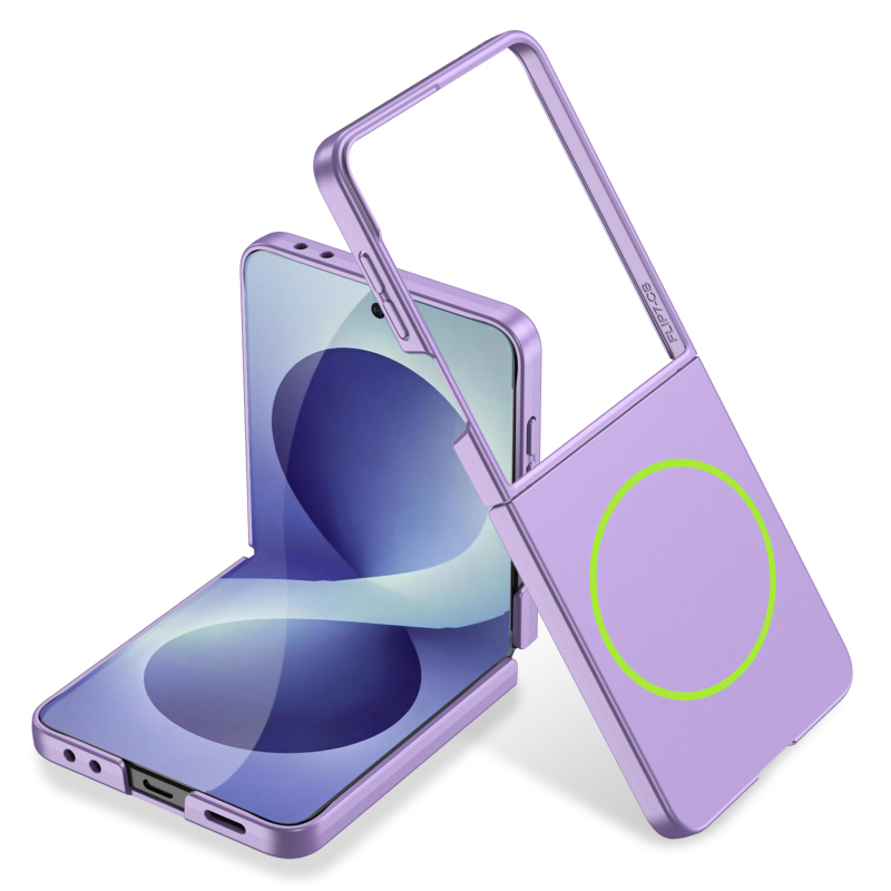 Galaxy Z Flip 8 Kılıf Wireless Şarj Özellikli Zore Kıpta M-safe Kapak - 4