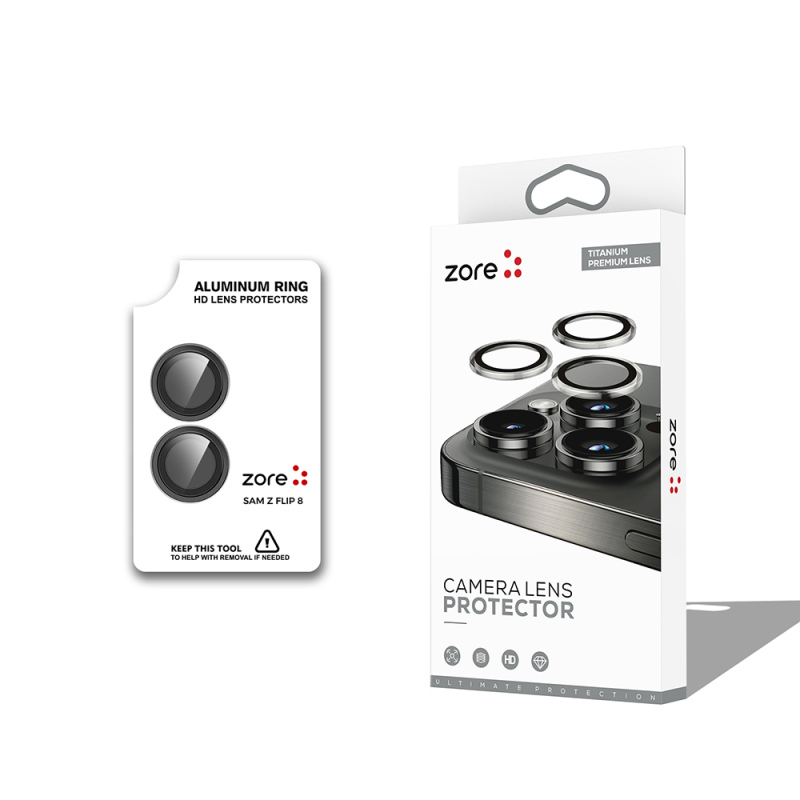 Galaxy Z Flip 8 Zore CL-12 Premium Safir Parmak İzi Bırakmayan Anti-Reflective Kamera Lens Koruyucu - 1