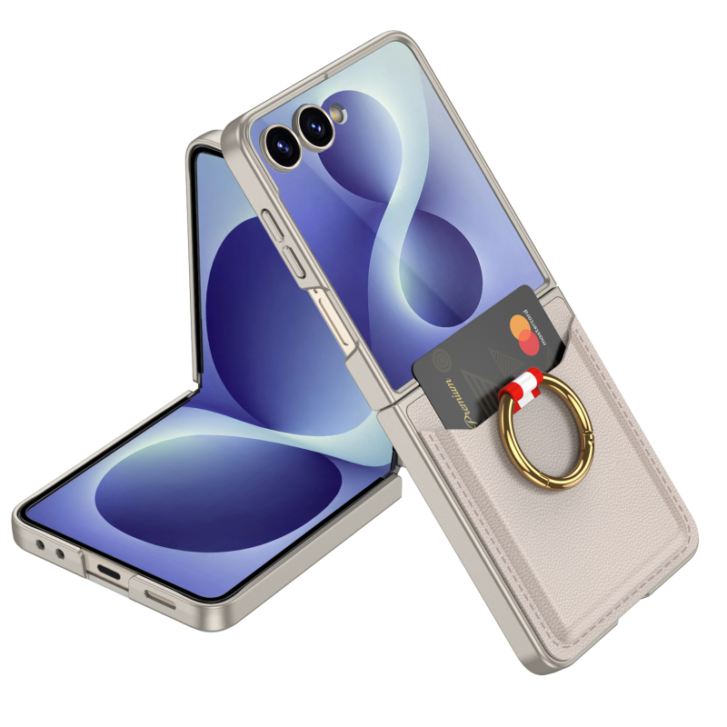 Galaxy Z Flip 8 Zore Kıpta Yüzüklü Kartlıklı Kapak - 3