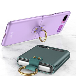 Galaxy Z Flip Case Zore Flip Ring Kıpta Cover - 7