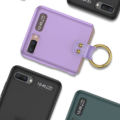 Galaxy Z Flip Case Zore Flip Ring Kıpta Cover - 9
