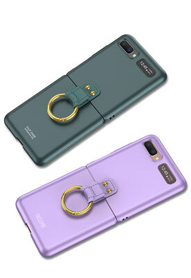 Galaxy Z Flip Case Zore Flip Ring Kıpta Cover - 10