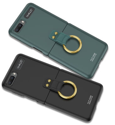 Galaxy Z Flip Case Zore Flip Ring Kıpta Cover - 11