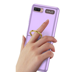Galaxy Z Flip Kılıf Zore Flip Ring Kıpta Kapak - 5