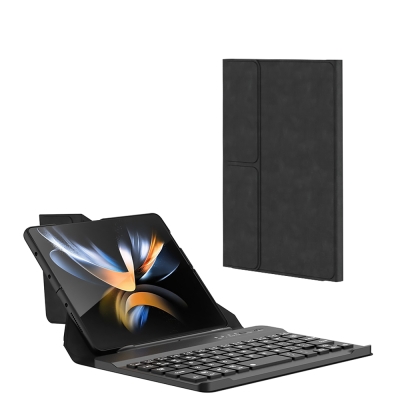 Galaxy Z Fold 2 Kılıf Standlı Klavyeli Kalem Bölmeli Zore Kıpta Klavyeli Kılıf - 1