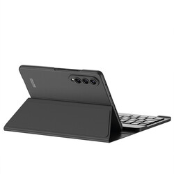 Galaxy Z Fold 3 Case with Stand and Bluetooth Keyboard Zore Kıpta Keyboard Set Case - 4