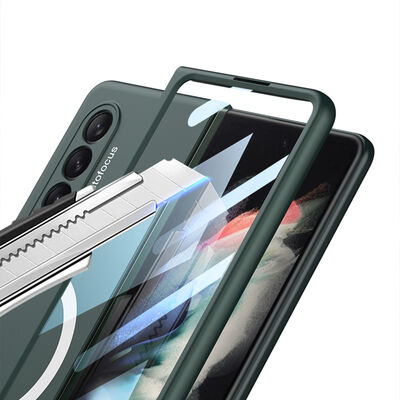 Galaxy Z Fold 3 Case Zore Kıpta Magsafe Cover with Wireless Charging - 6