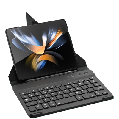 Galaxy Z Fold 4 Case with Stand and Bluetooth Keyboard Zore Kıpta Keyboard Set Case - 3