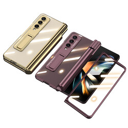 Galaxy Z Fold 4 Case Zore Kıpta Stand Pen Compartment Cover - 13