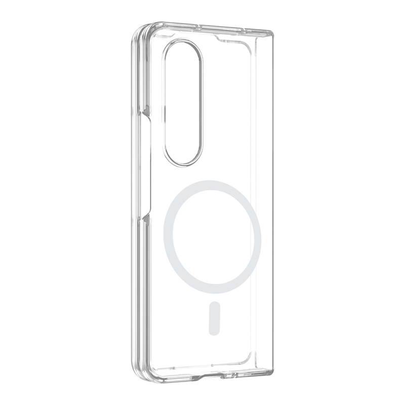 Galaxy Z Fold 4 Kamera Korumalı M-Safe Şarj Özellikli Şeffaf Zore London Sert PC Kapak - 3