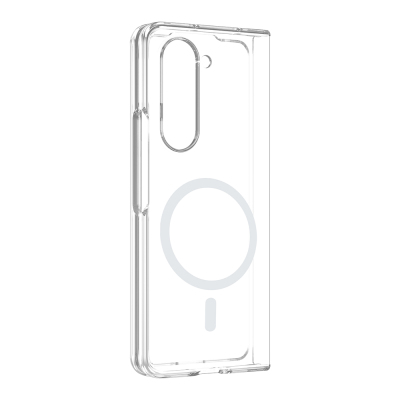 Galaxy Z Fold 5 Camera Protection and M-Safe Charging Feature Zore London Transparent Silicone Case - 3