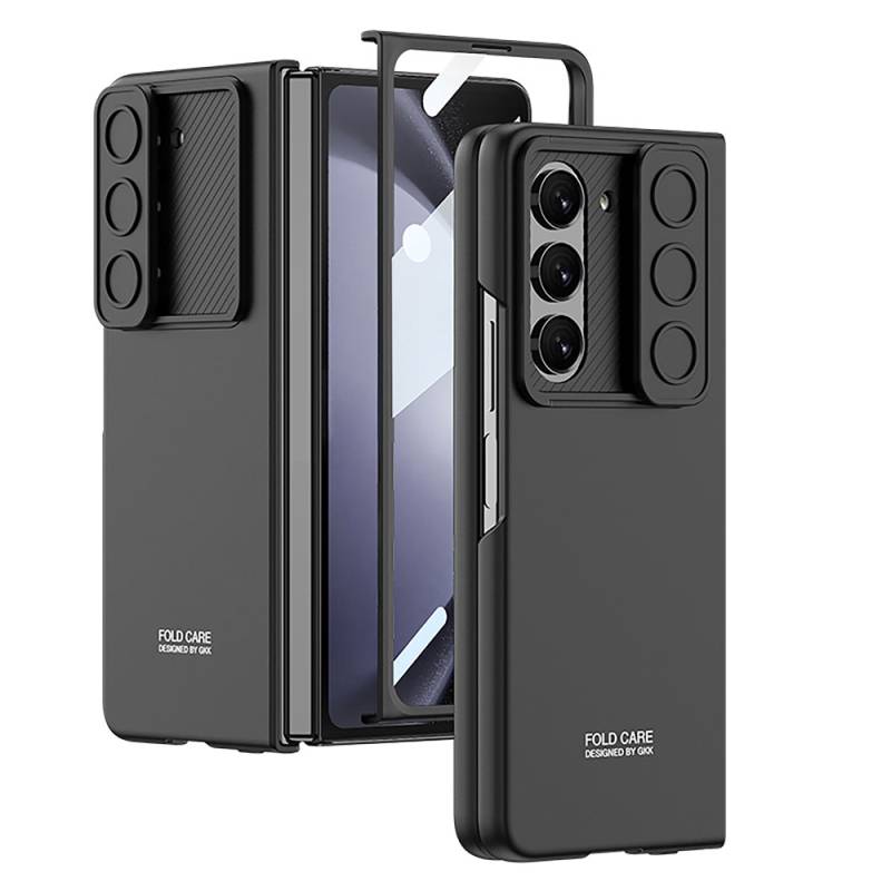 Galaxy Z Fold 5 Case Sliding Camera Protected Zore Kıpta Sürgülü Cover - 1