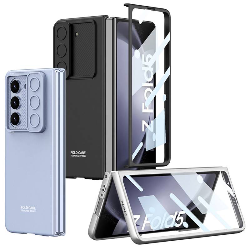 Galaxy Z Fold 5 Case Sliding Camera Protected Zore Kıpta Sürgülü Cover - 2