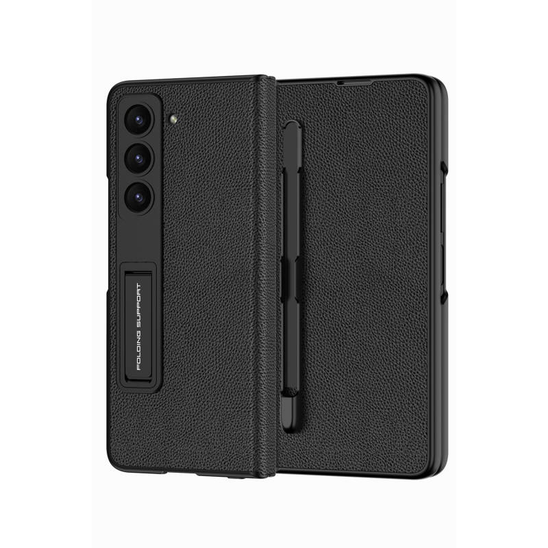 Galaxy Z Fold 5 Case Zore Droga Cover with Pen Compartment - 1