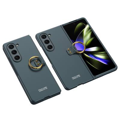 Galaxy Z Fold 5 Case Zore Kıpta Flip Hard Cover with Ring - 13