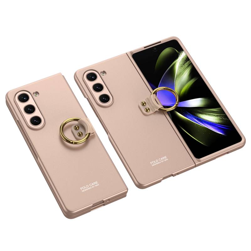 Galaxy Z Fold 5 Case Zore Kıpta Flip Hard Cover with Ring - 6