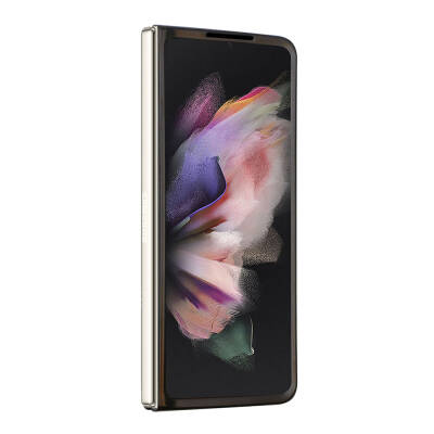 Galaxy Z Fold 5 Kılıf Guess Orjinal Lisanslı PU Deri Taşlı Üçgen Logo 4G Desenli Strass Kapak - 10