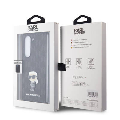 Galaxy Z Fold 5 Kılıf Karl Lagerfeld Orjinal Lisanslı KL Desenli Karl İkonik Saffiano Kapak - 2
