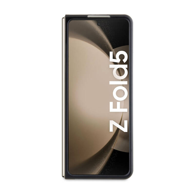 Galaxy Z Fold 5 Kılıf Lacoste Orjinal Lisanslı PU Pike Desenli Arka Yüzey İkonik Timsah Dokuma Logolu Kapak - 12