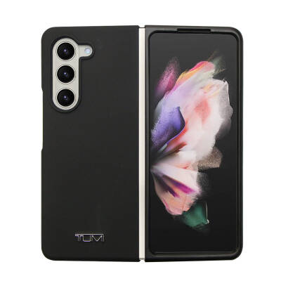 Galaxy Z Fold 5 Kılıf TUMI Liquid Silikon Metal Logo Dizayn Orjinal Lisanslı Kapak - 1