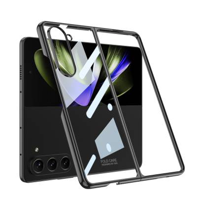 Galaxy Z Fold 5 Kılıf Zore Full Camlı Kıpta Kapak - 9