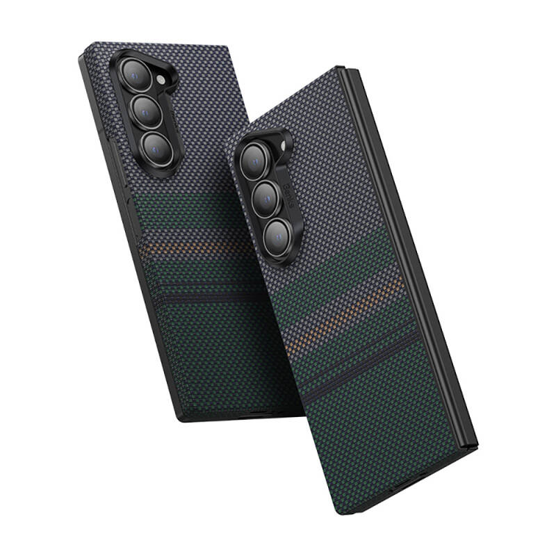 Galaxy Z Fold 6 Case Magsafe Charging Featured Carbon Fiber Design Benks Aurora ArmorAir Kevlar Cover - 1