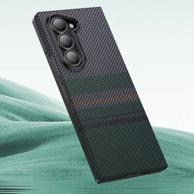 Galaxy Z Fold 6 Case Magsafe Charging Featured Carbon Fiber Design Benks Aurora ArmorAir Kevlar Cover - 4