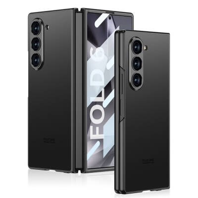 Galaxy Z Fold 6 Case Titanium Metal Designed Zore Kıpta Caz Cover - 5