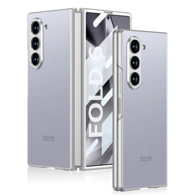 Galaxy Z Fold 6 Case Titanium Metal Designed Zore Kıpta Caz Cover - 6