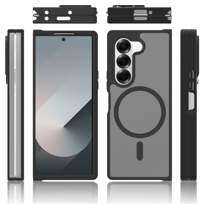 Galaxy Z Fold 6 Case with M-Safe Charging and Camera Protection - Zore Lunex Cover - 7