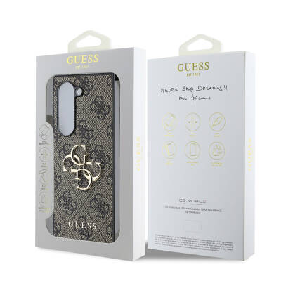 Galaxy Z Fold 6 Kılıf Guess Orjinal Lisanslı Leather Metal Logo Kapak - 10