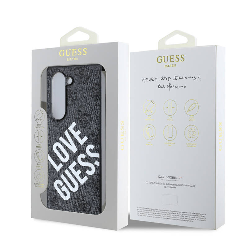 Galaxy Z Fold 6 Kılıf Guess Orjinal Lisanslı Love Guess Printing Kapak - 7