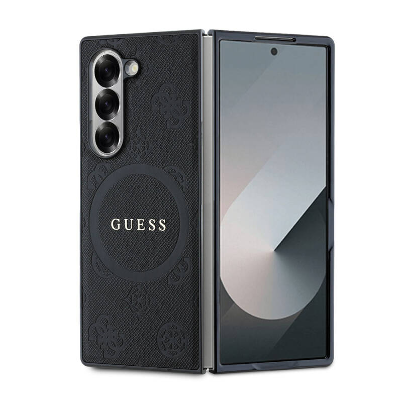 Galaxy Z Fold 6 Kılıf Guess Orjinal Lisanslı Saffiano Metal Logo Kapak - 8