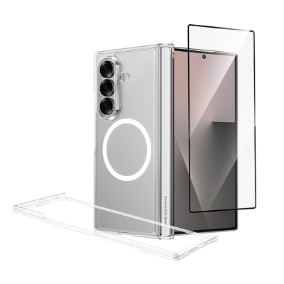 Galaxy Z Fold 7 Benks Crystal Grand Combo Üçlü Aksesuar Seti (Ön Arka Şeffaf Kapak + Ekran Koruyucu) - 1