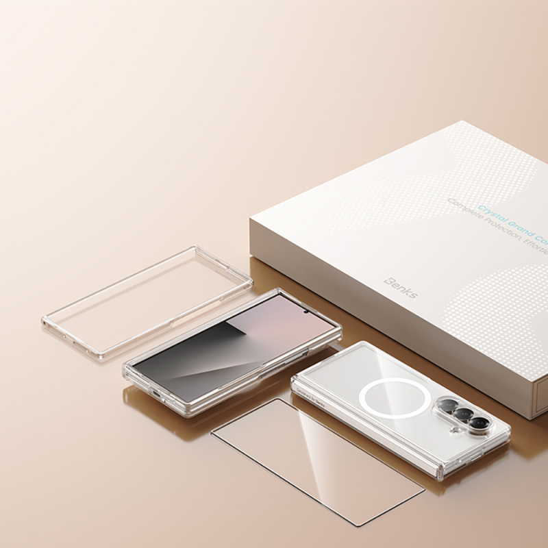 Galaxy Z Fold 7 Benks Crystal Grand Combo Üçlü Aksesuar Seti (Ön Arka Şeffaf Kapak + Ekran Koruyucu) - 8