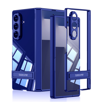 Galaxy Z Fold 7 Case Camera Protection Transparent Design Zore Lego Stand Cover - 5