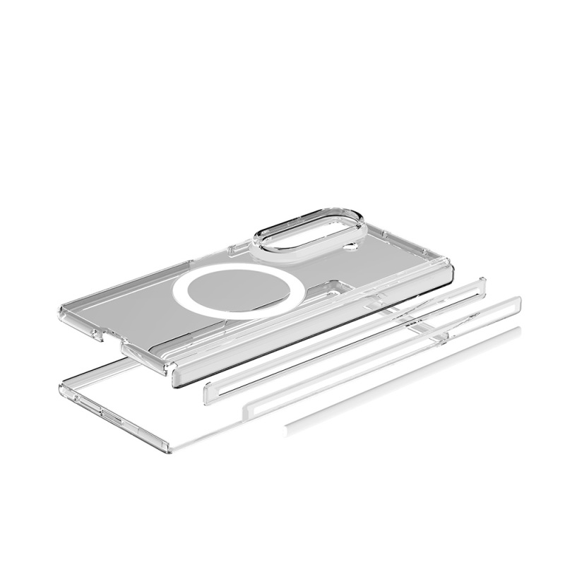 Galaxy Z Fold 7 Case M-safe Charging Feature Transparent Hard PC Wlons Pita Cover - 4