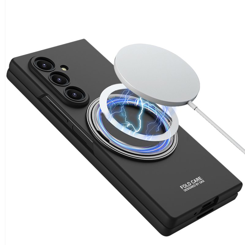 Galaxy Z Fold 7 Case M-safe Charging Feature Zore Kıpta Ring Camera Protection Cover - 4