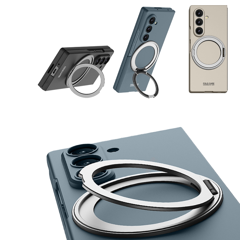 Galaxy Z Fold 7 Case M-safe Charging Feature Zore Kıpta Ring Camera Protection Cover - 7