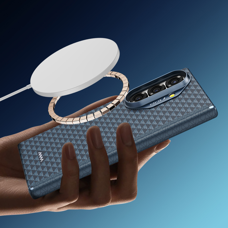 Galaxy Z Fold 7 Case with M-safe Charging Feature, Raptic Aramid Skin-Pro Profound Series Cover - 11