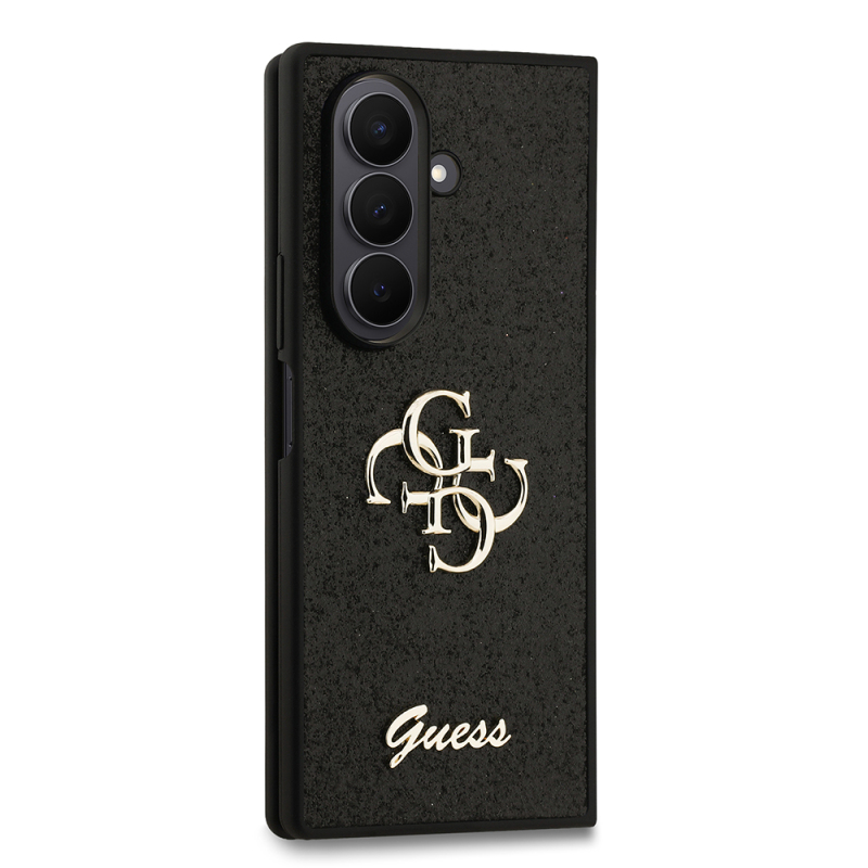 Galaxy Z Fold 7 Kılıf Guess Orjinal Lisanslı 4G Büyük Metal Logolu Glitter Kapak - 6