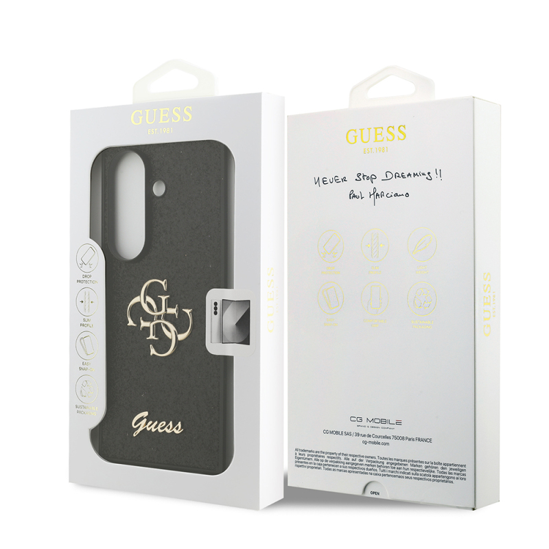 Galaxy Z Fold 7 Kılıf Guess Orjinal Lisanslı 4G Büyük Metal Logolu Glitter Kapak - 9
