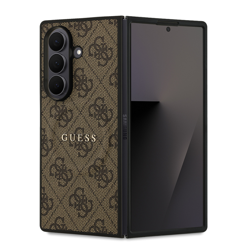 Galaxy Z Fold 7 Kılıf Guess Orjinal Lisanslı M-safe Şarj Özellikli 4G Desen Yazı Logolu Kapak - 2