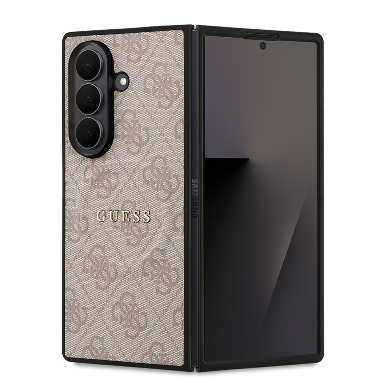 Galaxy Z Fold 7 Kılıf Guess Orjinal Lisanslı M-safe Şarj Özellikli 4G Desen Yazı Logolu Kapak - 3