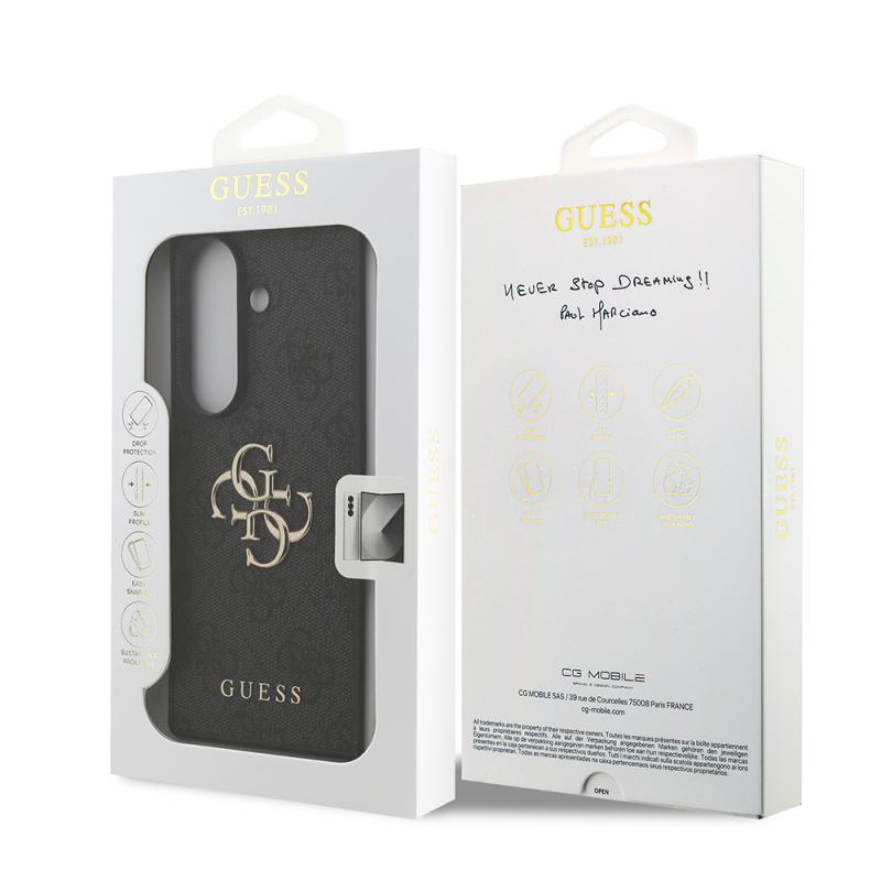 Galaxy Z Fold 7 Kılıf Guess Orjinal Lisanslı PU Deri Büyük Metal Logo Dizaynlı Kapak - 18