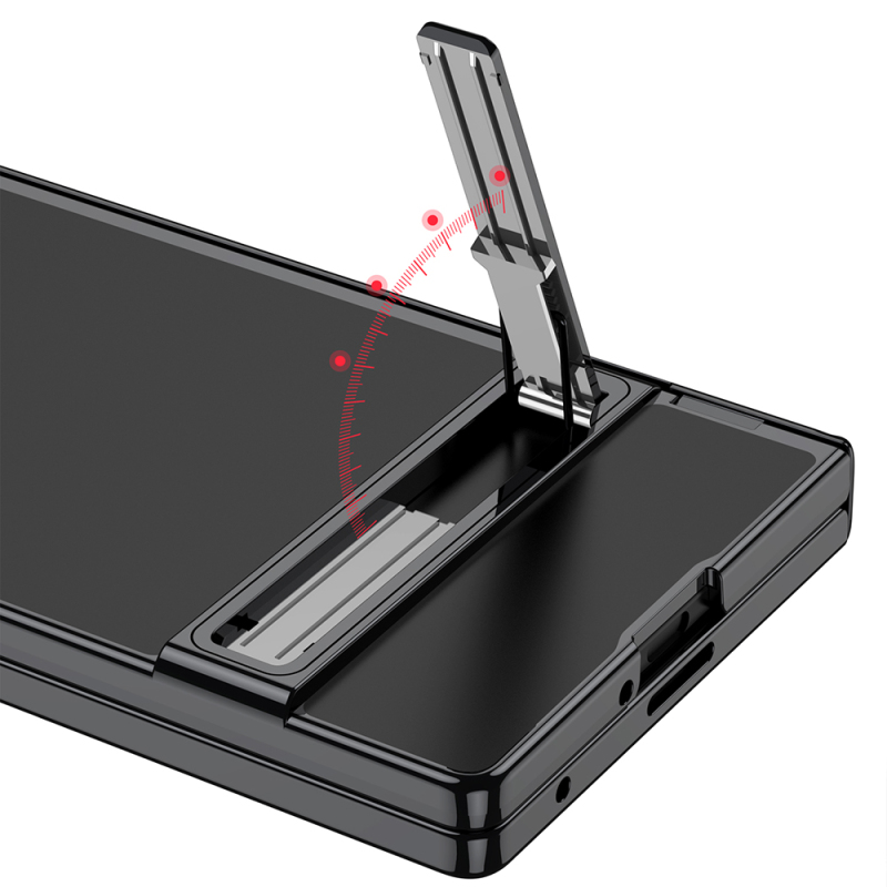 Galaxy Z Fold 7 Kılıf Kamera Korumalı Şeffaf Tasarımlı Zore Lego Standlı Kapak - 4
